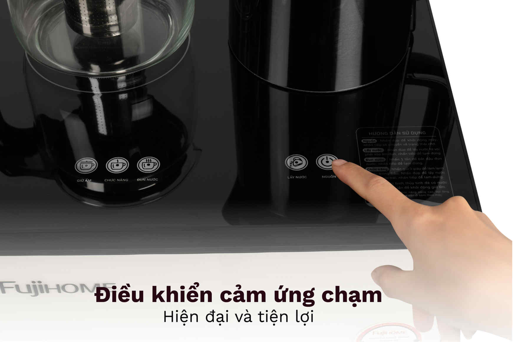 Cây nước nóng lạnh kết hợp bàn pha trà, caffe Fujihome TBD22